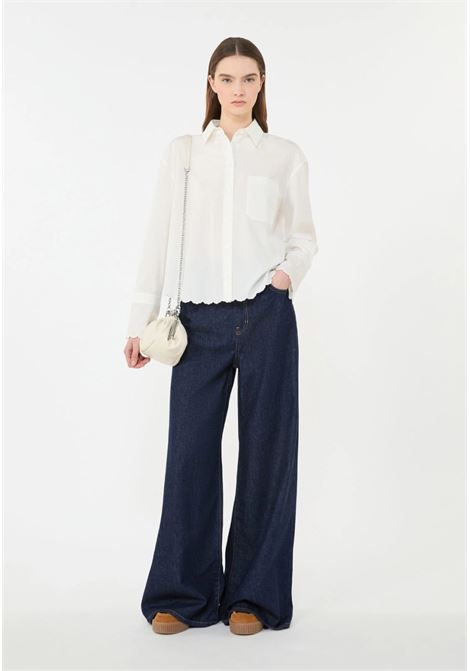 Camicia in cotone con taschino - BIANCO AVORIO Weekend Max Mara | WKDNEUTRO004