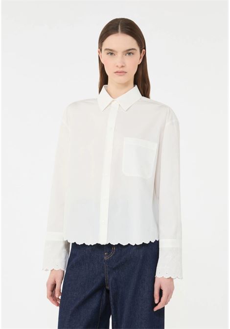 Camicia in cotone con taschino - BIANCO AVORIO Weekend Max Mara | WKDNEUTRO004