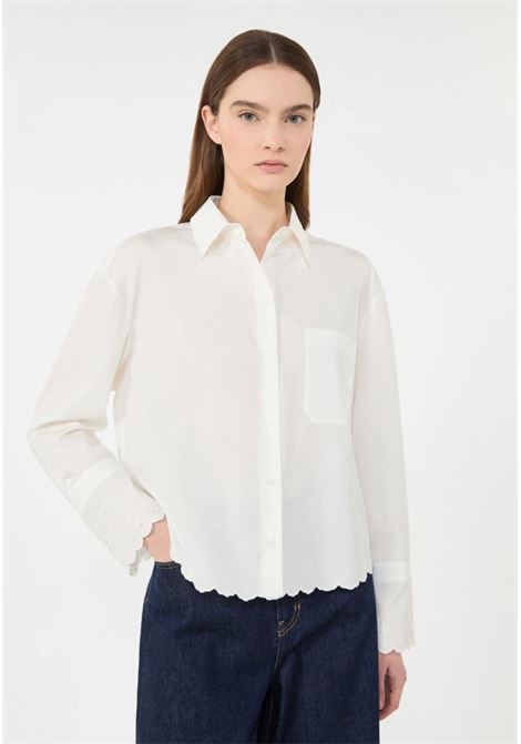 Camicia in cotone con taschino - BIANCO AVORIO Weekend Max Mara | WKDNEUTRO004