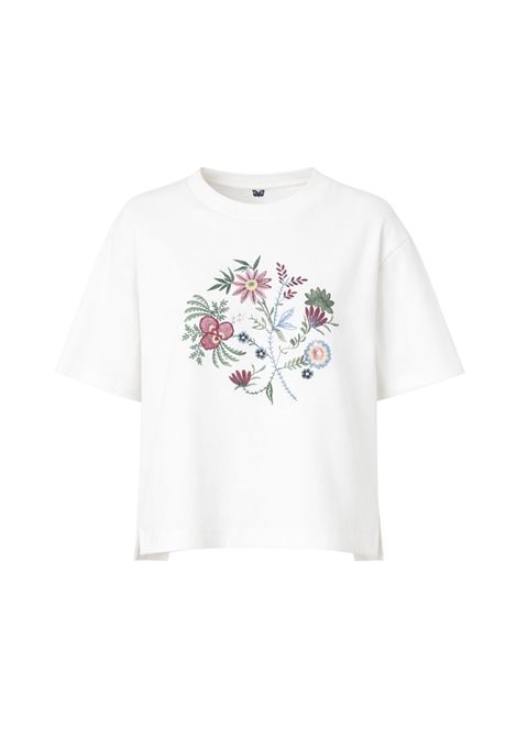 Weekend Max Mara  T-shirt in jersey interlock di puro cotone con ricamo Weekend Max Mara | WKDSABATO002