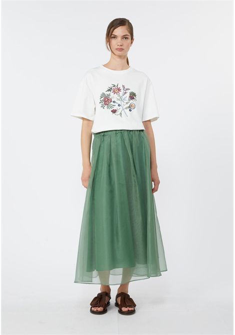 Weekend Max Mara  T-shirt in jersey interlock di puro cotone con ricamo Weekend Max Mara | WKDSABATO002