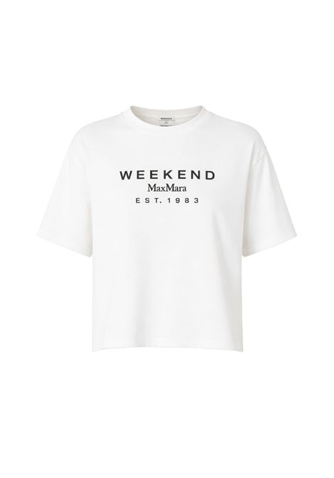 Weekend Max Mara  T-shirt in jersey di puro cotone con stampa Weekend Max Mara | WKDSABATO006