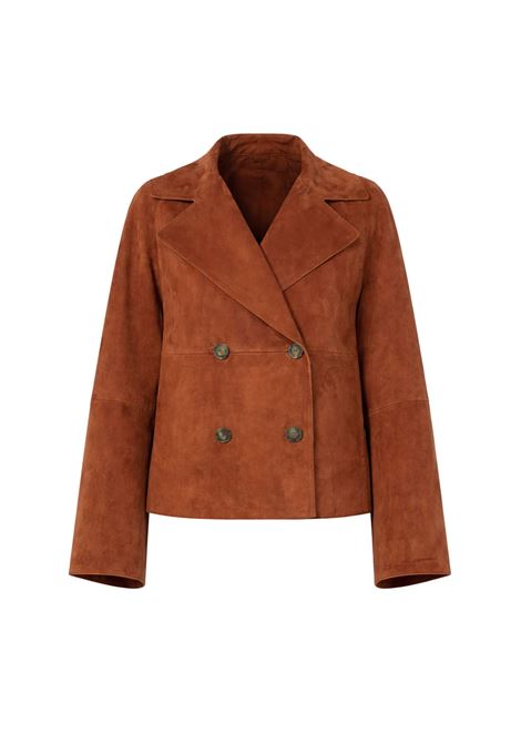 Weekend Max Mara  Giacca doppiopetto in pelle scamosciata Weekend Max Mara | WKDSOSPIRO003