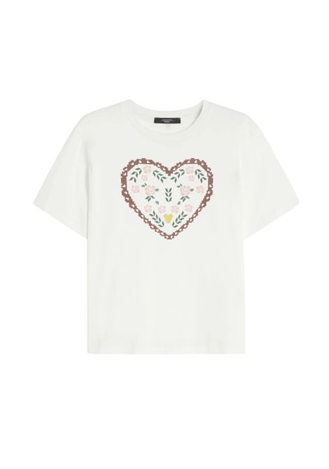 T-shirt in Cotone Biologico con Stampa Grafica Weekend Max Mara | WKDTENUE001