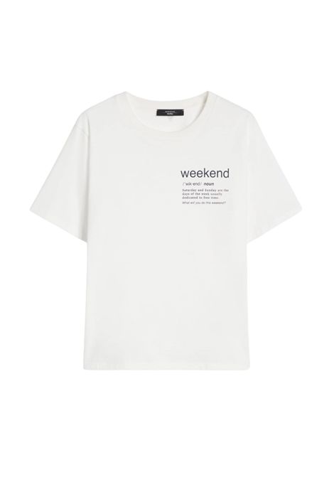 T-shirt in Cotone Biologico con Stampa Grafica Weekend Max Mara | WKDTENUE003