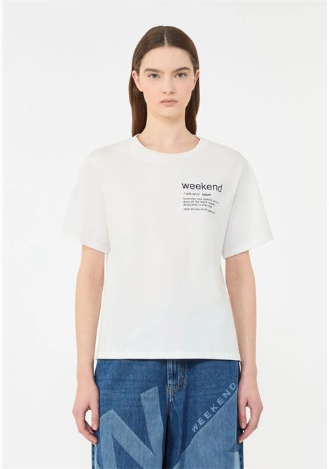 T-shirt in Cotone Biologico con Stampa Grafica Weekend Max Mara | WKDTENUE003