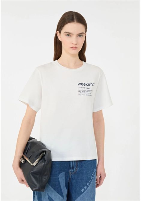 T-shirt in Cotone Biologico con Stampa Grafica Weekend Max Mara | WKDTENUE003