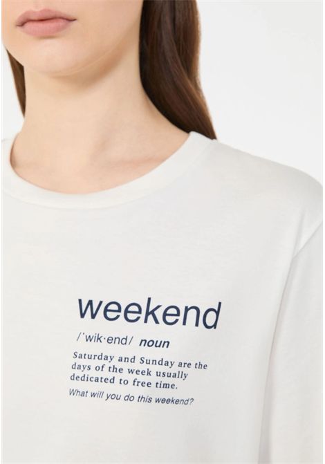 T-shirt in Cotone Biologico con Stampa Grafica Weekend Max Mara | WKDTENUE003