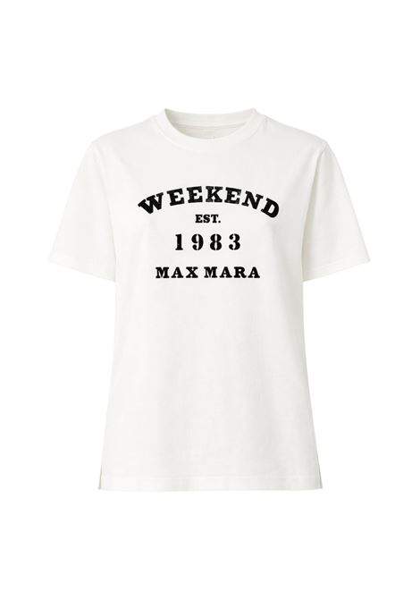 Weekend Max Mara  T-shirt in jersey di cotone con stampa logo Weekend Max Mara | WKDTENUE006