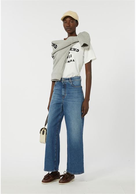 Weekend Max Mara  T-shirt in jersey di cotone con stampa logo Weekend Max Mara | WKDTENUE006