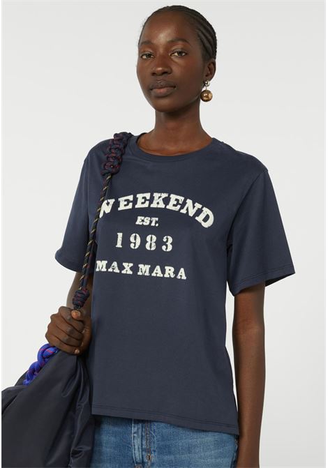 Weekend Max Mara  T-shirt in jersey di cotone con stampa grafica Weekend Max Mara | WKDTENUE007