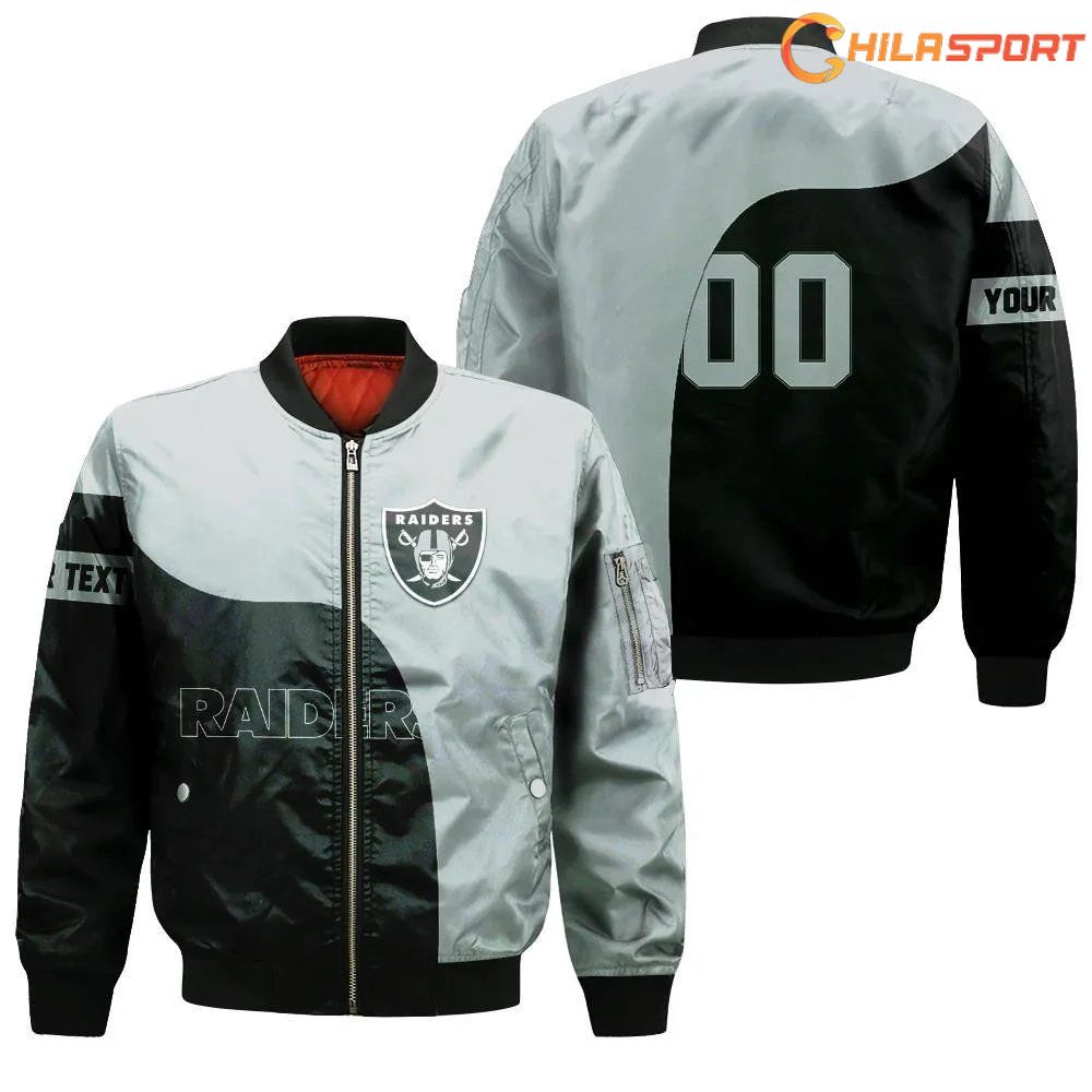 Las Vegas Raiders Bomber Jacket 3D Printed Abstract Pattern Sport