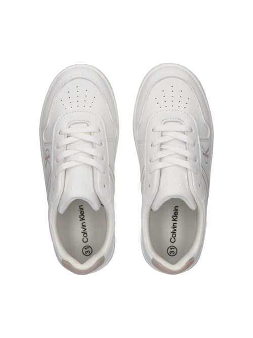 Sneakers bianche Ck CALVIN KLEIN | 83288BIANCO BEIGE
