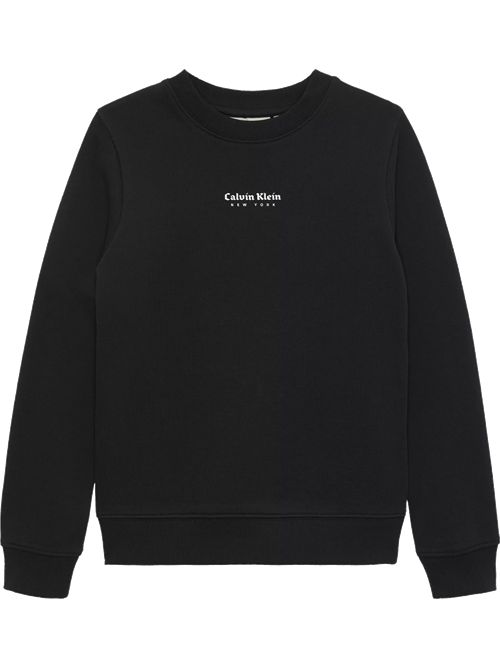 Felpa girocollo nera CALVIN KLEIN | IB02617BEH