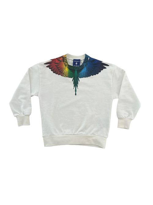 Felpa bianca girocolo COUNTY | BSW031412