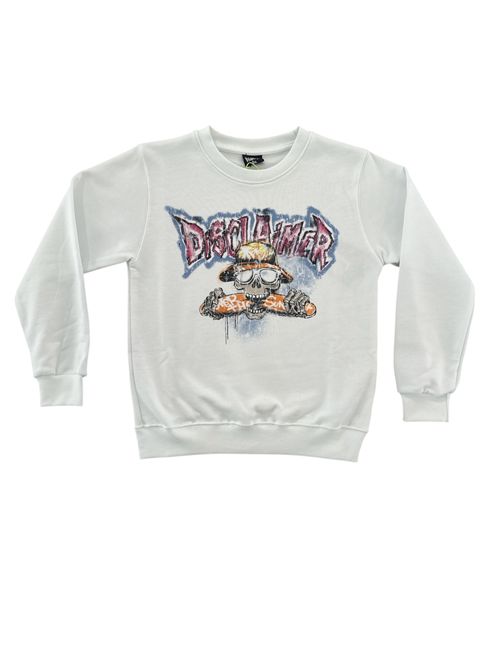 Felpa bianca DISCLAIMER | 26EDK58845BIANCO