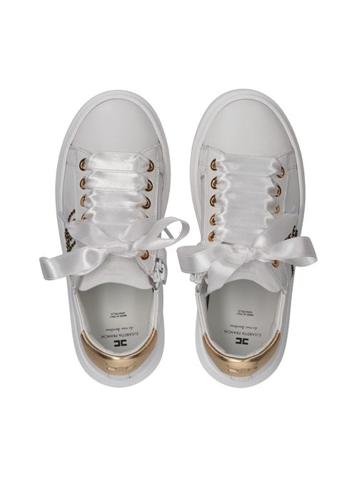 Sneakers in pelle ELISABETTA FRANCHI | E0504BIANCO AVORIO ROSA