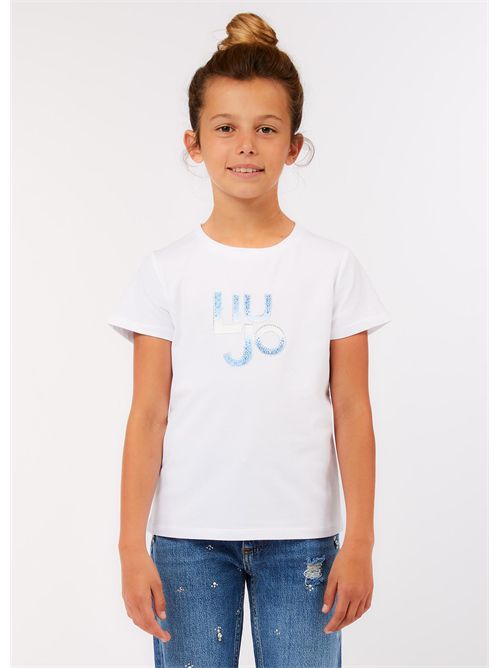 T-shirt bianca logo LIUJO | GA616710601