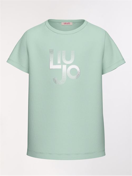 T-shirt verde logo LIUJO | GA616736110