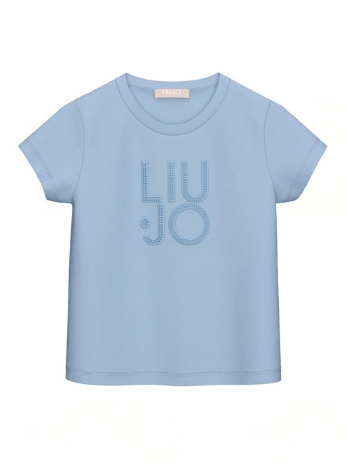 T-shirt blu logo LIUJO | KA608444121