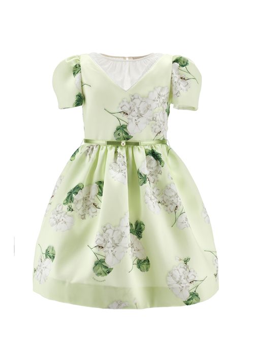 Abito floreale verde MONNALISA | 71G9070020