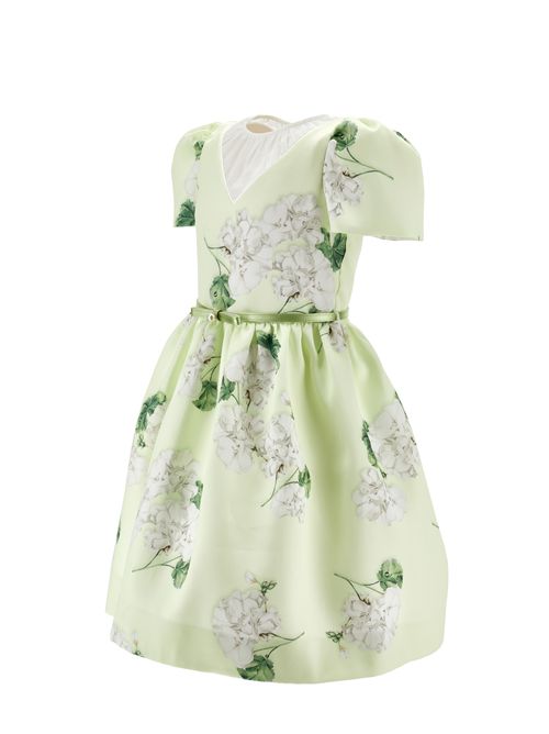 Abito floreale verde MONNALISA | 71G9070020