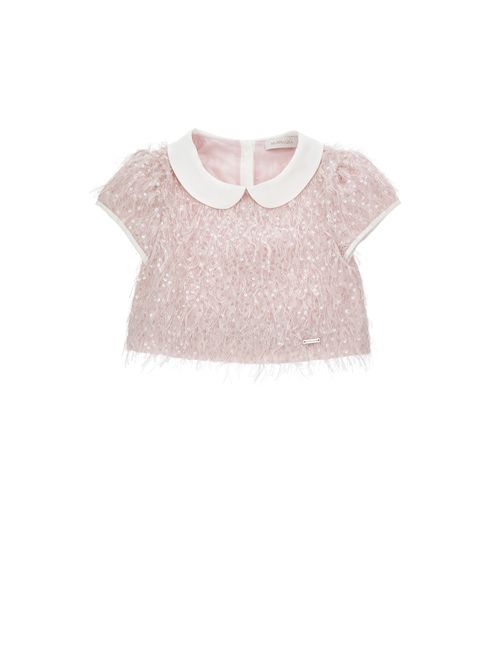 Top pailettes e piume MONNALISA | 79G3000091