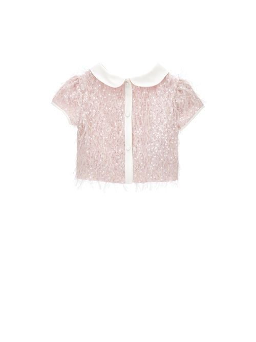 Top pailettes e piume MONNALISA | 79G3000091