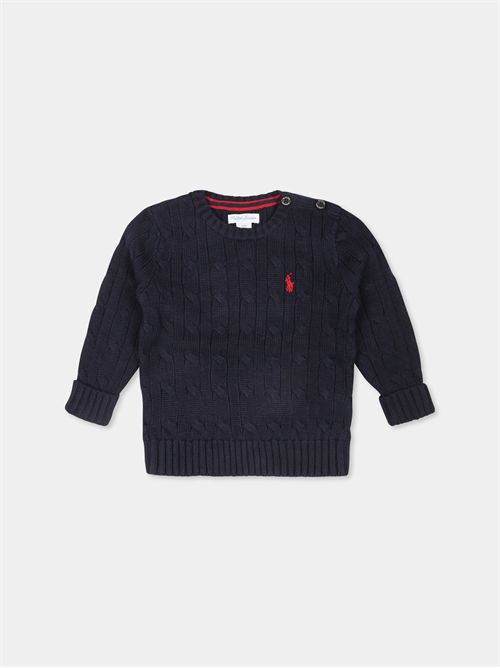 Maglia a trecce blu RALPH LAUREN | 320702674058BLU