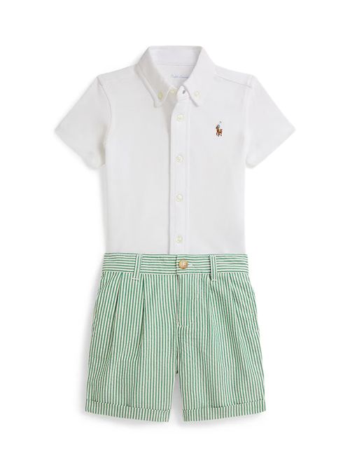 Completo camicia RALPH LAUREN | 320B14096001BIANCO VERDE