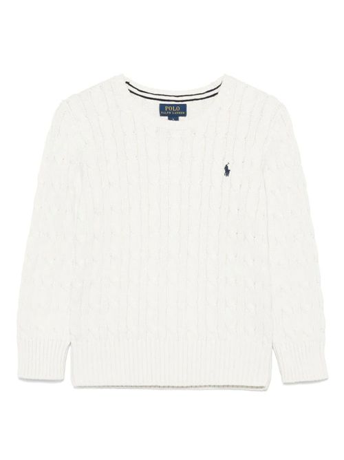 Maglia trecce bianca RALPH LAUREN | 322702674024BIANCO