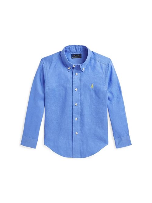 Camicia lino celeste RALPH LAUREN | 322967600001CELESTE