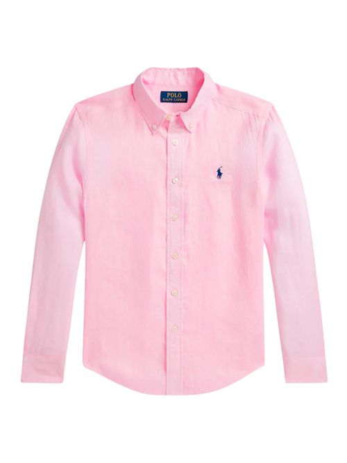 Camicia lino rosa RALPH LAUREN | 322967600002ROSA