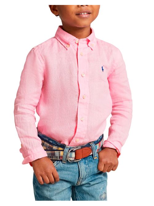 Camicia lino rosa RALPH LAUREN | 322967600002ROSA