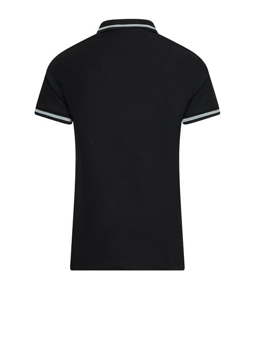 Polo nera logo RICHMOND | RBP26022PONERO