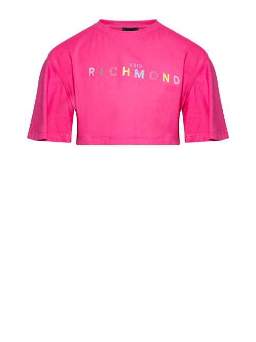 T-shirt fucsia logo RICHMOND | RGP26008TOFUCSIA