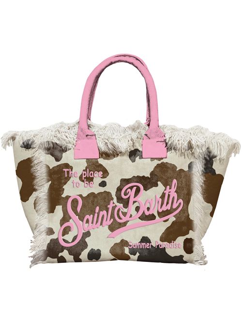 Borsa Colette Cow SAINT BARTH | COLETTE COW SKINBEIGE MARRONE