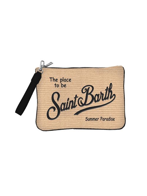 Pochette Parisienne nera SAINT BARTH | PARISIENNE STRAW 1100NERO