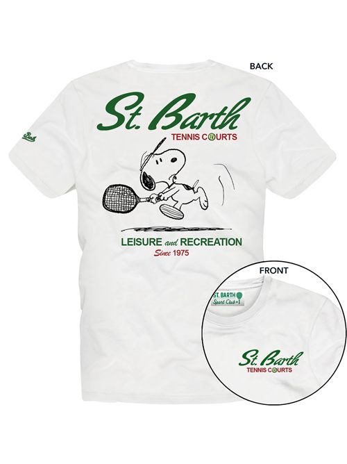 T-shirt Snoopy Portaland SAINT BARTH | PORTLAND SNOOPY TENNISBIANCO