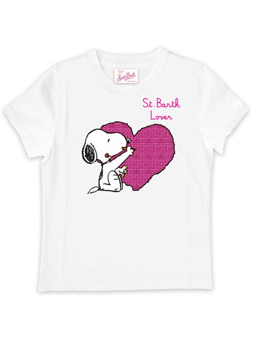 T-shirrt Snoopy cuore SAINT BARTH | SNOOPY DRAWINGBIANCO