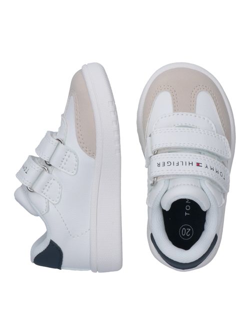 Sneakers doppio strappo TOMMY HILFIGER | 34342BEIGE BIANCO BLU