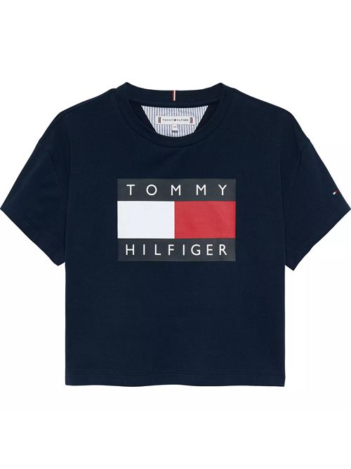 T-shirt blu logo TOMMY HILFIGER | KG09289C1G