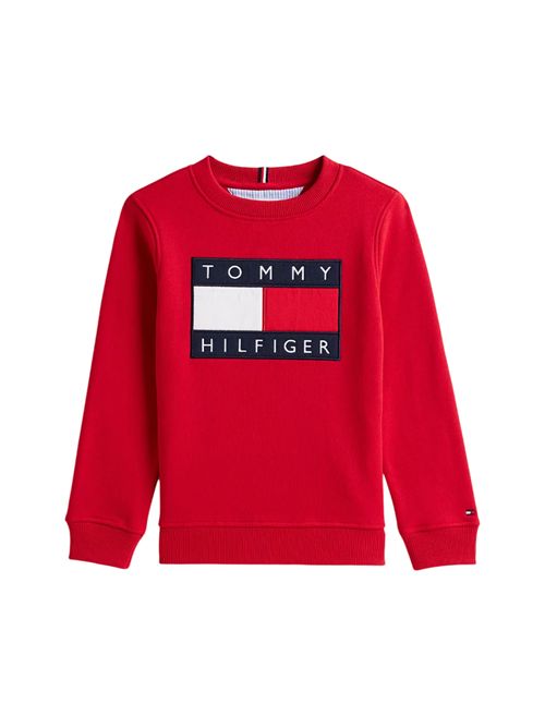 Felpa rossa TOMMY HILFIGER | KS00709XLG