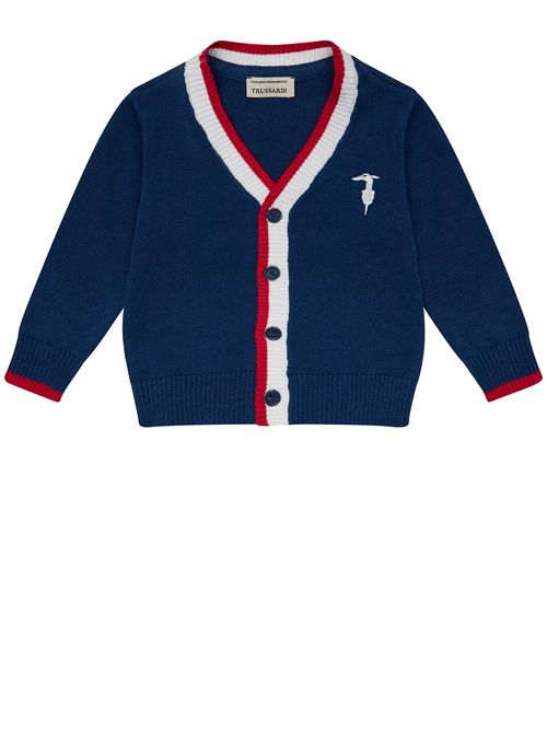 Cardigan blu TRUSSARDI | TIP26007BLU