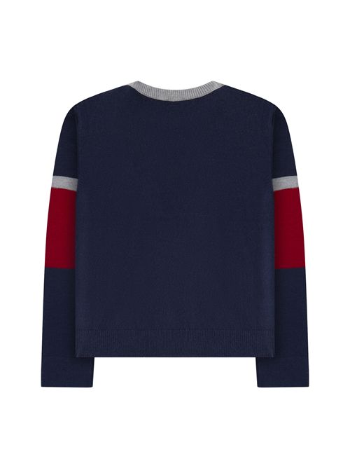 Maglia blu rossa TRUSSARDI | TIA26036MABLU GRIGIO ROSSO