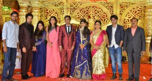 Producer Krishnareddy elder son Bhuvan sagar and sindhusha wedding reception photos