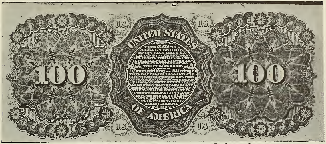 1863 - $100 - Washington Standing back