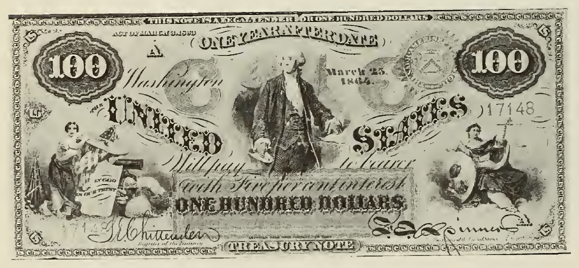 1863 - $100 - Washington Standing front