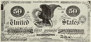 1861 - $50 - Large Eagle Vignette - Design 1 front