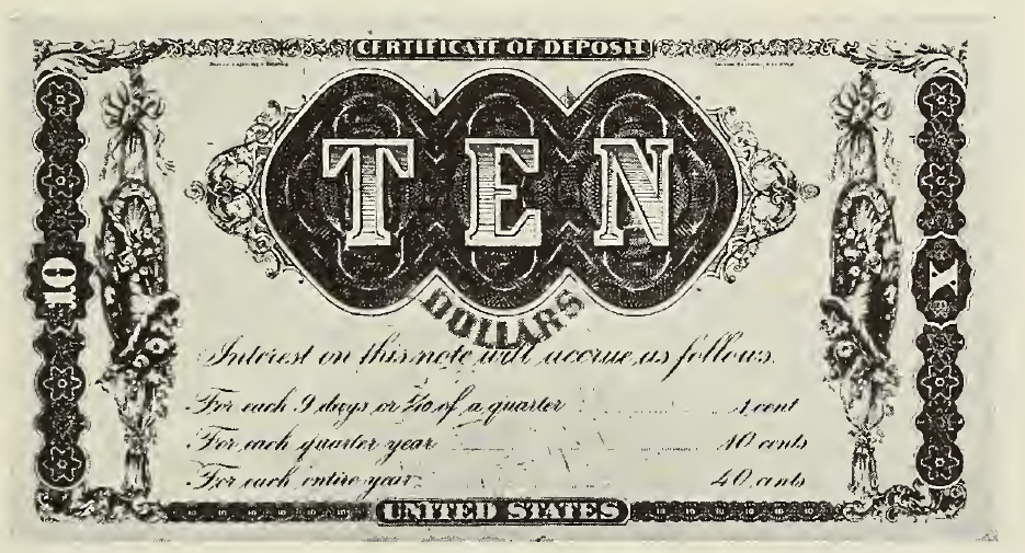 1879 - $10 - Benjamin Franklin - Design 2 back